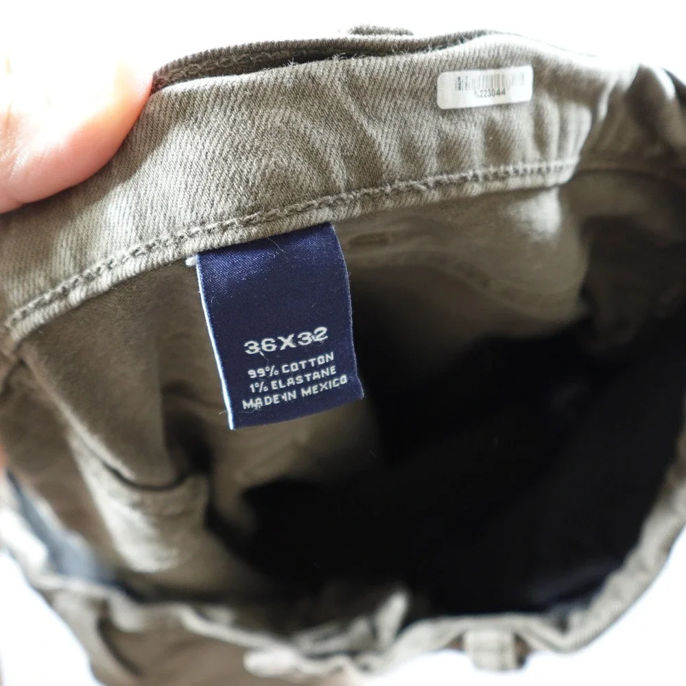 Cremieux Jeans Mens 36x32 Olive Green Straight Fit Stretch Cotton Casual Pants